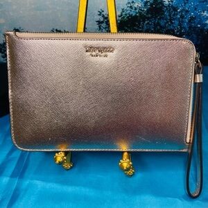 Kate Spade Metallic Gold Wristlet EUC